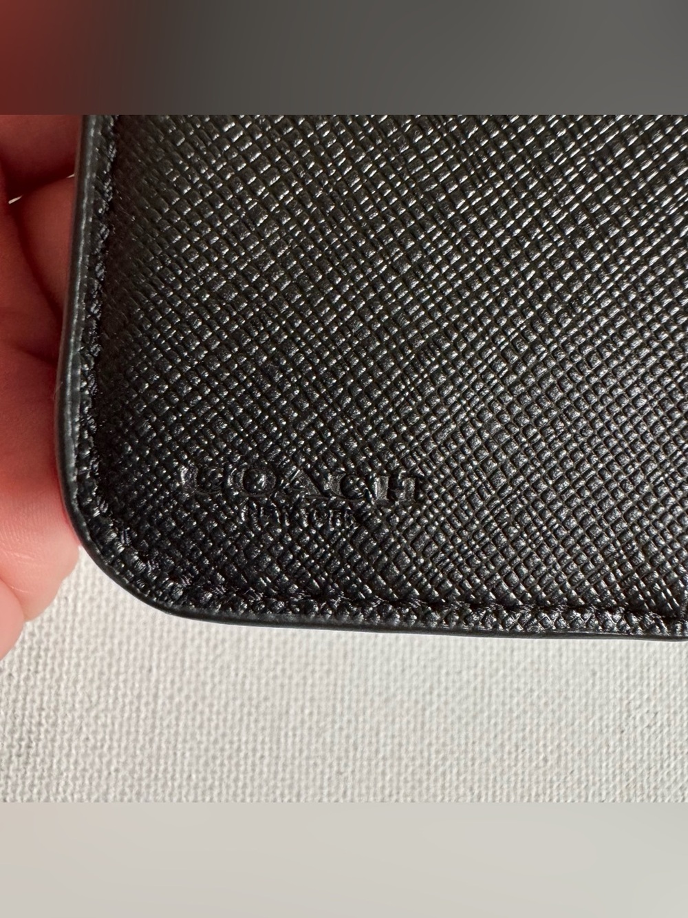 Coach Zip Around Snap Wallet Black Pebbled Leather Accordion Bifold ID - Picture 7 of 10